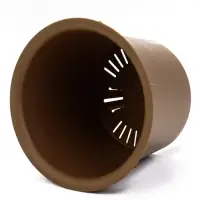 Кашпо со вставкой 1 л d15 см h14см МИКРИТ бежевый слайн