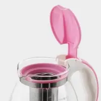 Заварочный чайник, 1.5 л, с металлическим ситом, стекло, МИКС