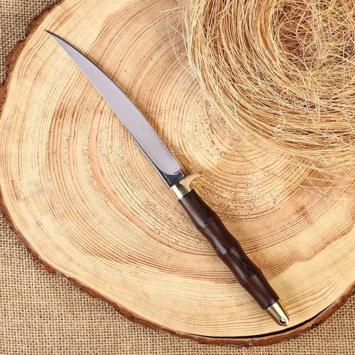 Нож разделочный  Нож разделочный "Скорпион" с чехлом, сталь - 65х13, рукоять - дерево, 14.5 см