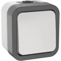 Переключатель одноклавишный TORS 10А IP55 белый