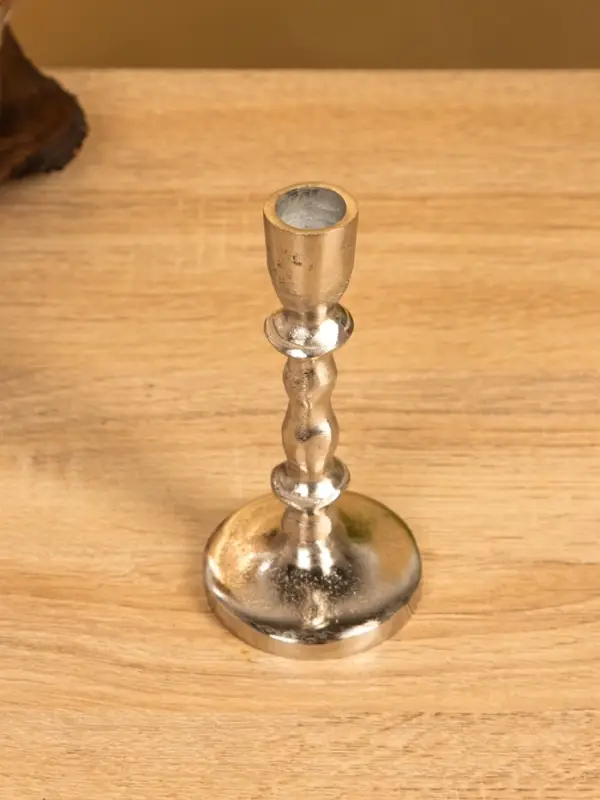 Подсвечник  Подсвечник "Зима" 7х7х15 см, алюминий, цв. серебро