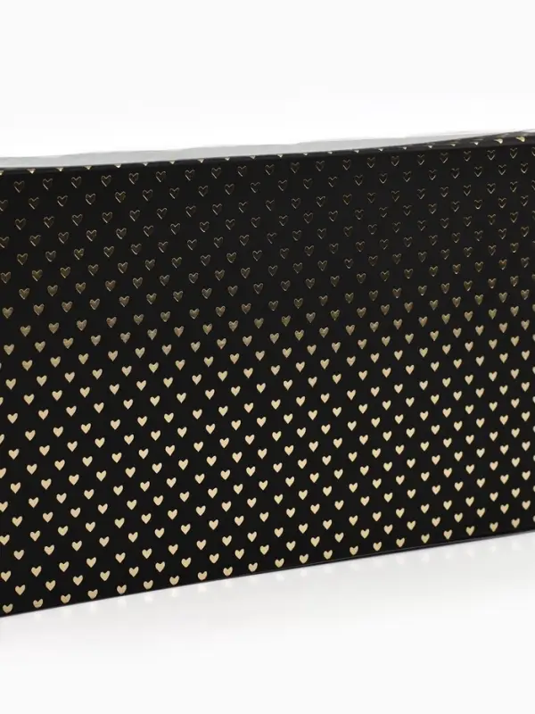 Коробка для печенья с прозрачной крышкой Love you, тиснение, 21&times;10.5&times;3 см