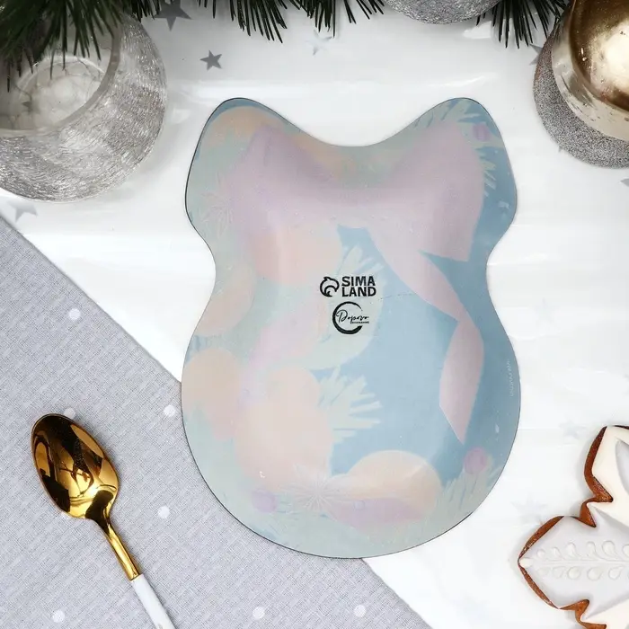 Тарелка в форме банта Тарелка в форме банта "Апельсины", 13,5х18 см