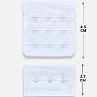 Застёжка для бюстгальтера, 3 ряда 3 крючка, 10 шт., белая