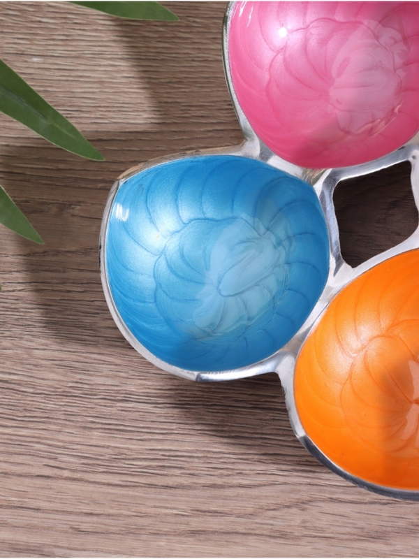 Менажница  Менажница "Микс" алюминий 23х23х4 см