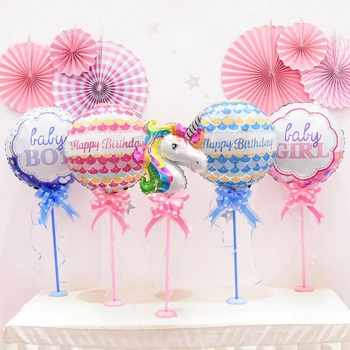 Шар фольгированный 16 Шар фольгированный 16" «Единорог» с клапаном, разноцветный