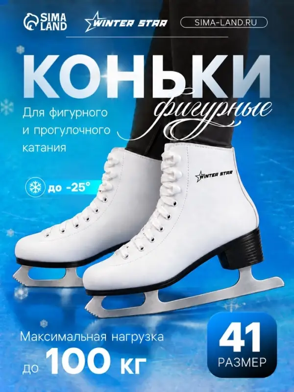 Коньки фигурные Winter Star Basic, размер 41 Коньки фигурные Winter Star Basic, размер 41