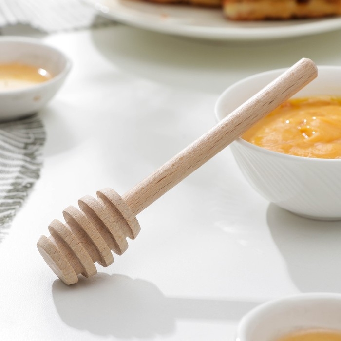 Ложка для мёда, 14 см, бук, в упаковке с подвесом Ложка для мёда, 14 см, бук, в упаковке с подвесом