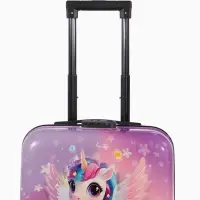 Чемодан дет Единорог 18", 35*22*27 см, отдна молнии, код.замок, 4 колеса,