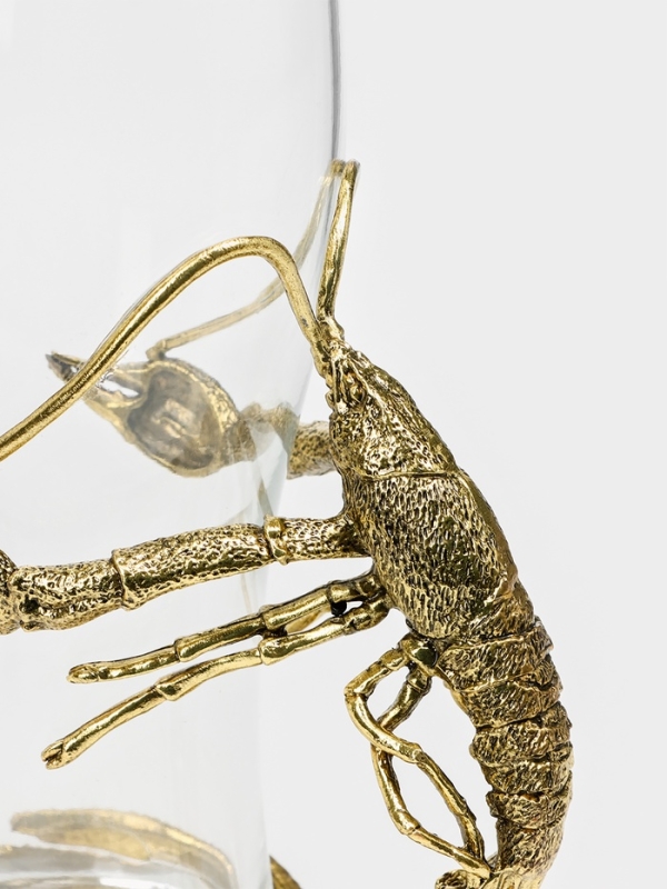 Бокал для пива Бокал для пива "Рак", золото