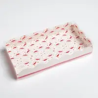 Коробка для кондитерских изделий с PVC крышкой «Счастливого Нового года!», 10.5 х 21 х 3 см