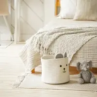 Корзина для хранения SL Home, плетёная, ручной работы, 29&times;29&times;26 см, белая