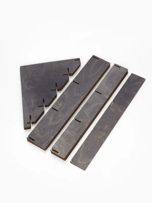 Подставка под открытки 12 ячеек по 12 см, 38.1&times;23&times;25 см, толщина 3 мм, коричневый