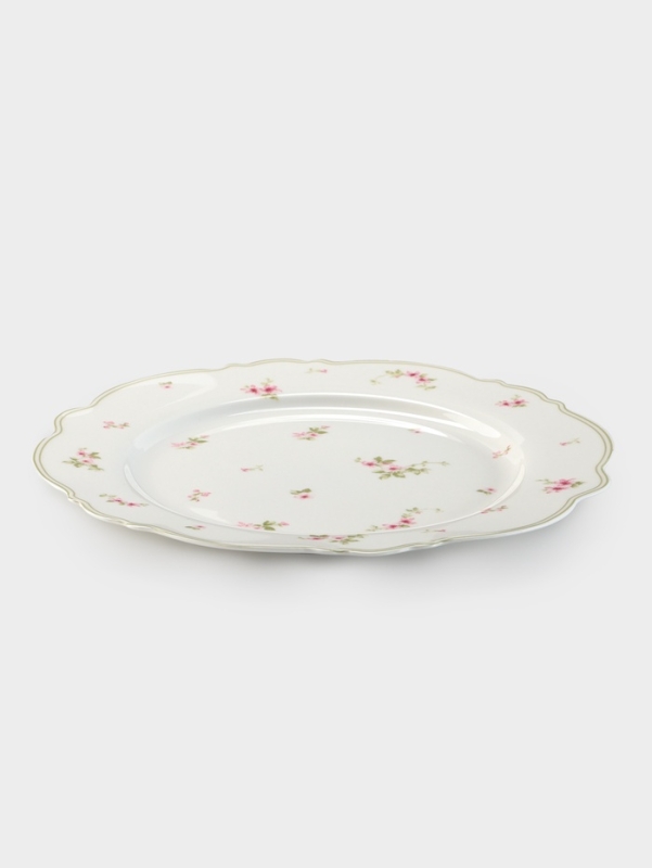 Тарелка WY Spring flowers, d=26.5 см, фарфор, белая Тарелка WY Spring flowers, d=26.5 см, фарфор, белая