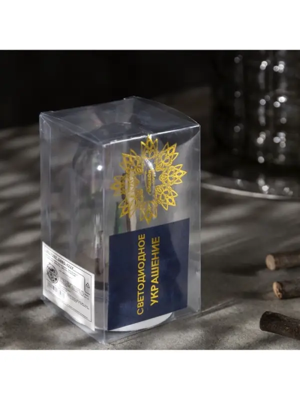 Светодиодная фигура под куполом &laquo;Дед Мороз&raquo; 6&times;9.5&times;6 см, дерево, батарейки LR1130&times;3 (нет в комплекте), свечение тёплое белое