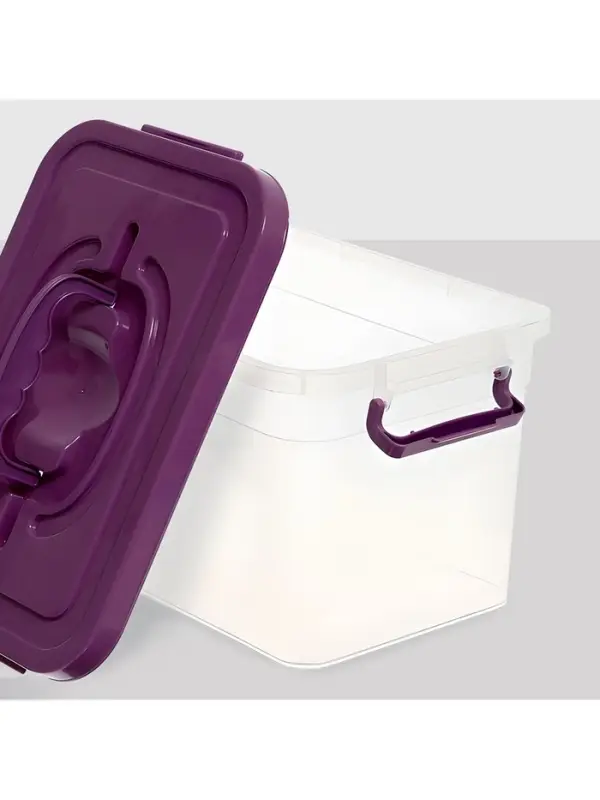 Контейнер для хранения с крышкой, объем 6.5 л, цвет фиолетовый