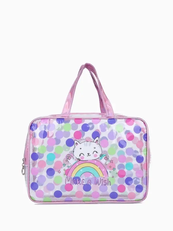 Набор косметичек для бассейна 2 в 1 &laquo;Котик&raquo;, с рисунком, разноцветный