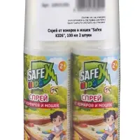 Спрей от комаров и мошек Safex KIDS, 100 мл 2 штуки