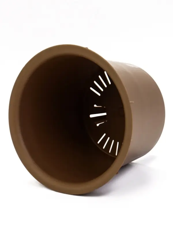 Кашпо со вставкой 1 л d15 см h14см МИКРИТ бежевый слайн