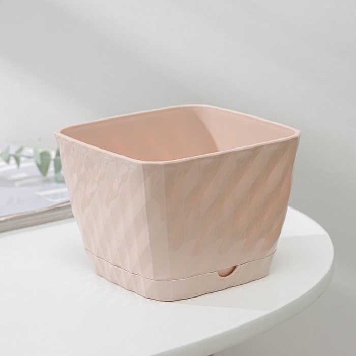 Горшок с поддоном «Классика», 1 л, бежевый Горшок с поддоном «Классика», 1 л, бежевый