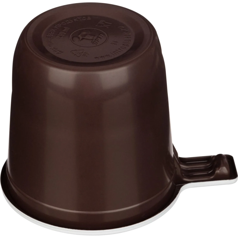 Чашка одноразовая кофейная 200мл, двухцветная, бюджет, КОМУС ПП 50шт/уп