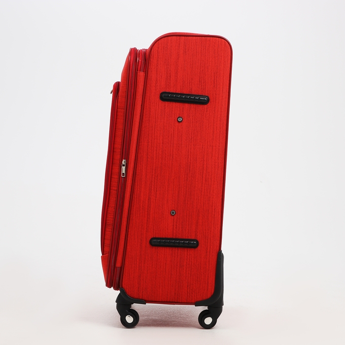 Чемодан большой 95 л (L), отдел на молнии, с расширением, кодовый замок, 4 колеса, наружный карман, цвет красный Чемодан большой 95 л (L), отдел на молнии, с расширением, кодовый замок, 4 колеса, наружный карман, цвет красный