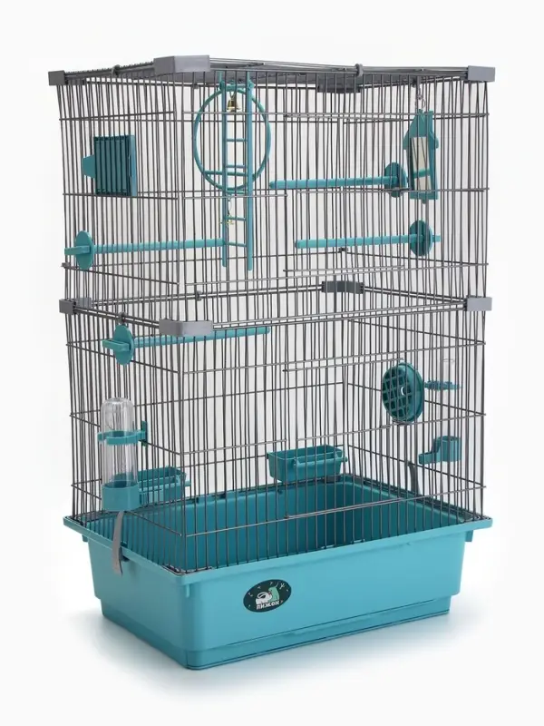 Клетка для птиц &laquo;Пижон&raquo;, разборная, 42&times;30&times;62.7 см, укомплектованная, бирюзовая