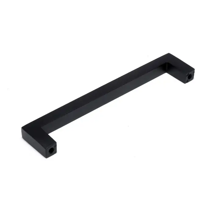 Ручка-скоба CAPPIO SQUARE RSC008, нержавеющая сталь, м/о 128 мм, цвет черный, 4 шт.