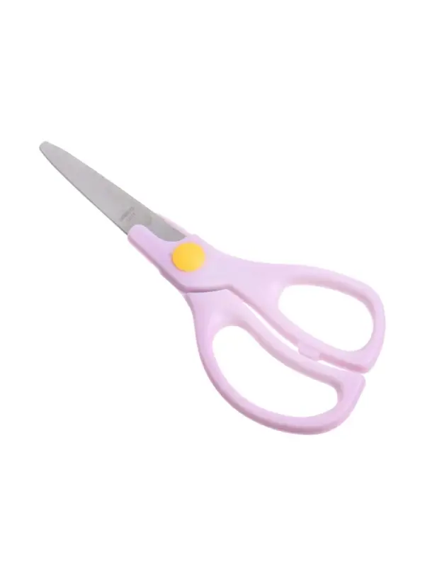 Ножницы 13 см, пластиковые ручки, закругленные концы, блистер, в картонной коробке, корпус МИКС