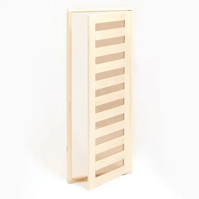 Дверь для бани и сауны &laquo;Зебра&raquo;, коробка 180&times;70 см, деревянная, со стеклом