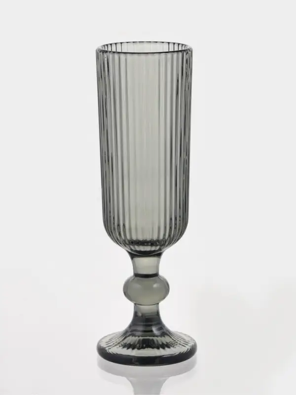 Бокал для шампанского Magistro &laquo;Грани&raquo;, 150 мл, 5.5&times;18.5 см, стекло, графит