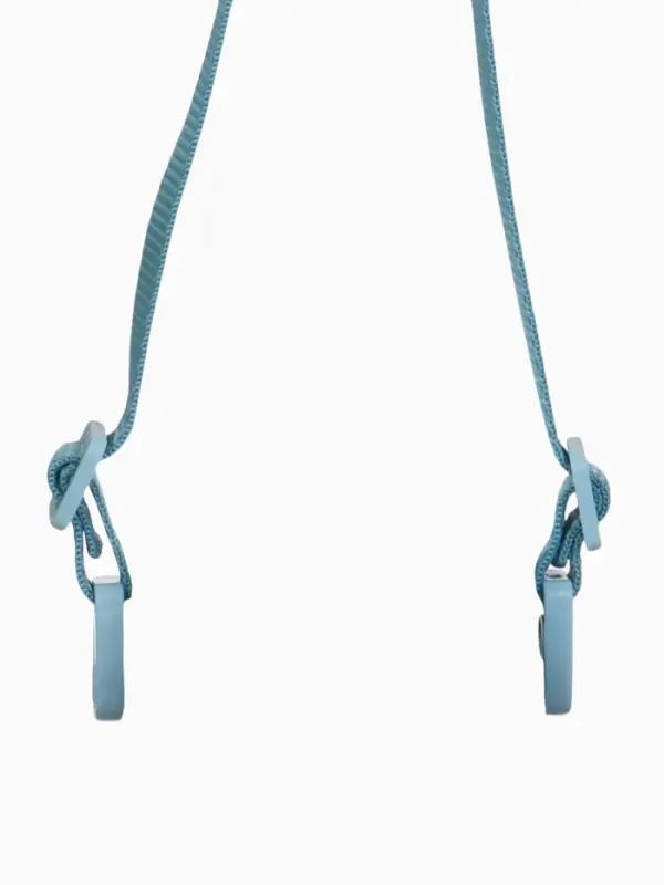 Поильник - непроливайка детский с силиконовой трубочкой и грузиком, от 9 мес., 350 мл., на ленте, цвет голубой, Крошка Я