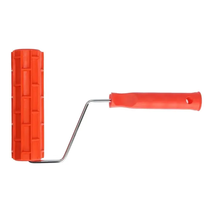 Валик декоративный ТУНДРА, резиновый, &laquo;кирпичи&raquo;, рукоятка d=6 мм, 180 мм