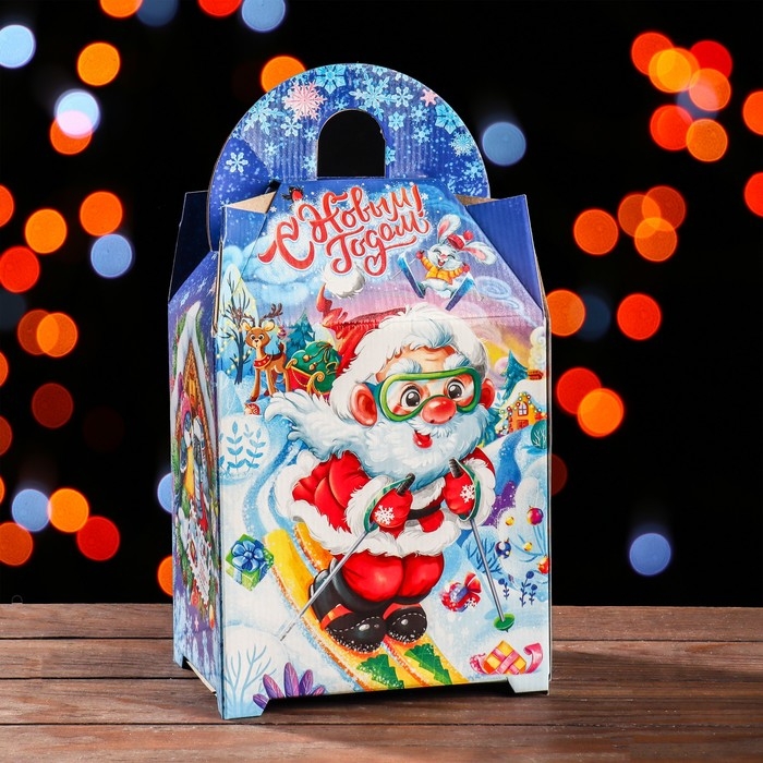 Новый год. Подарочная коробка Новый год. Подарочная коробка "Ларец" 18,5 х 14 х 36 см.