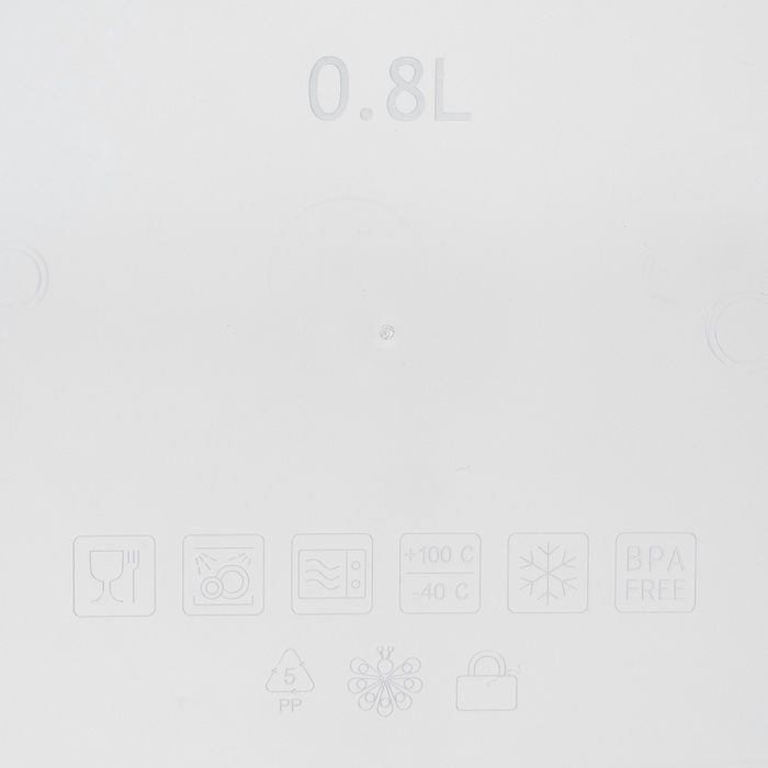 Контейнер пищевой герметичный Butterfly, 800 мл, пластик, прозрачный, крышка МИКС