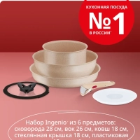 Набор посуды для приготовления 6 предметов Ingenio Delight