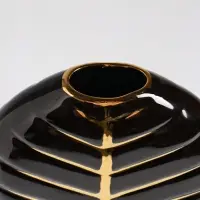 Ваза настольная керамика "Новайо" 18х17 см, чёрный Ваза настольная керамика "Новайо" 18х17 см, чёрный