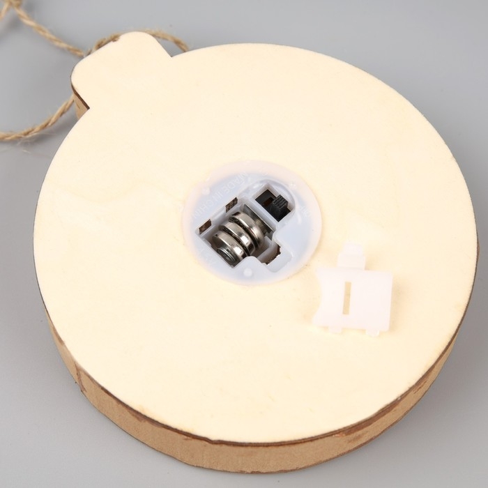 Ёлочная игрушка «Новогодняя ночь», от батареек, свечение тёплое белое Ёлочная игрушка «Новогодняя ночь», от батареек, свечение тёплое белое