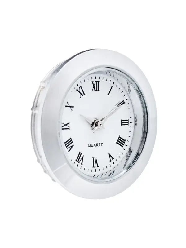 Циферблат для наручных часов, d=2.5 см, LQ377 А, дискретный ход, серебро