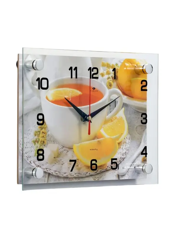 Часы настенные интерьерные &laquo;Чай с лимоном&raquo;, серия: Кухня, 20&times;26 см, от батарейки 1&times;АА