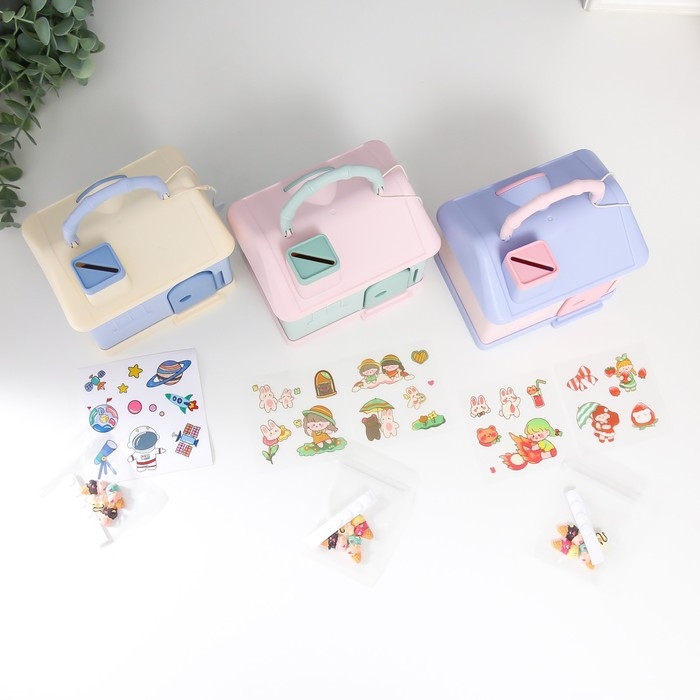 Копилка пластик Копилка пластик "Домик в нежных тонах" МИКС 14х10х13 см