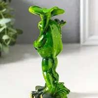 Фигурка полистоун лак &laquo;Лягушонок прячется от дождя&raquo;, 8.5&times;5.8&times;14 см
