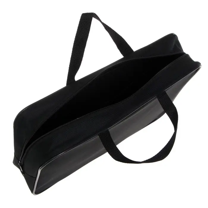 Папка с ручками А4, 360&times;270&times;80 мм, текстильная, внутренний карман, чёрный 1Ш48