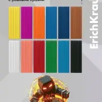 Пластилин 12 цветов ErichKrause Mine Block, со стеком