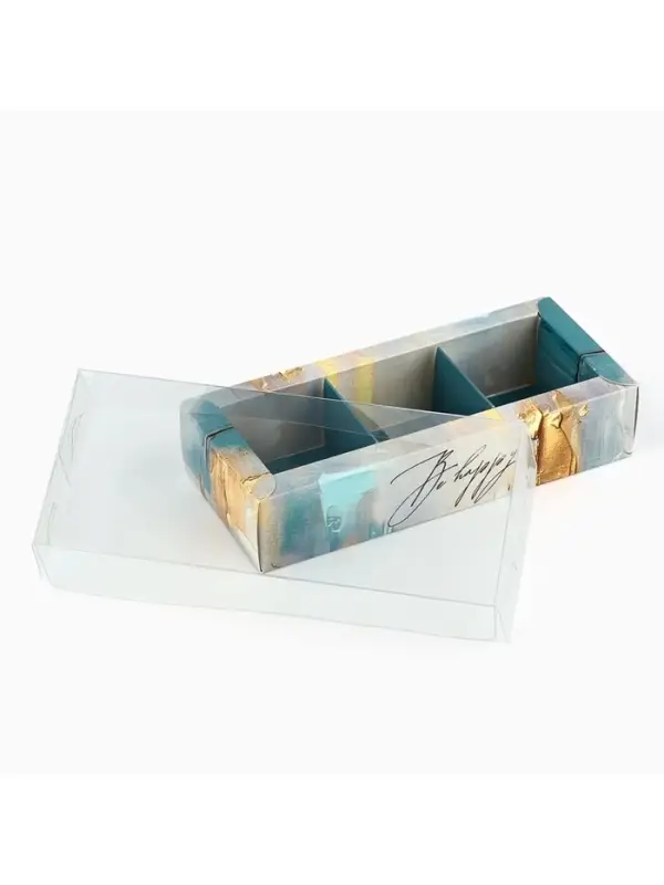 Коробка под 3 конфеты с ячейками &laquo;Текстура&raquo;, 14.5&times;6&times;3 см