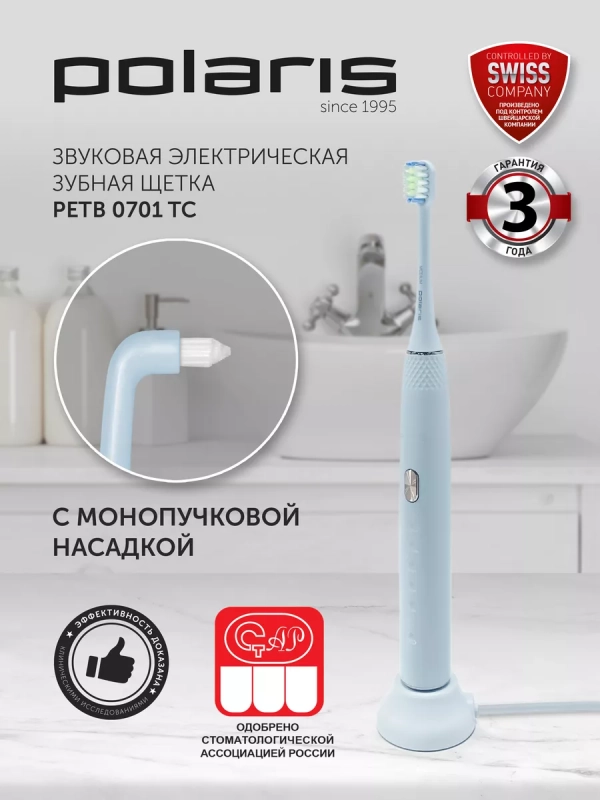 Электрическая зубная щетка звуковая PETB 0701 TC Электрическая зубная щетка звуковая PETB 0701 TC