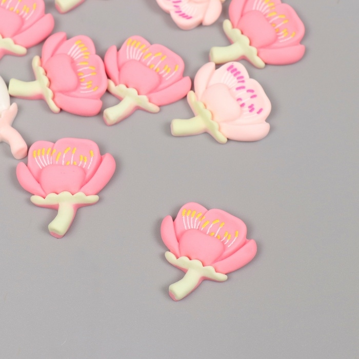 Декор для творчества пластик Декор для творчества пластик "Распустившийся тюльпан" набор 10 шт МИКС