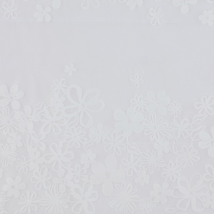 Штора для ванной «Цветочный вальс», с люверсами, с утяжелителями, PEVA ароматизированная, 180×180 см, белая