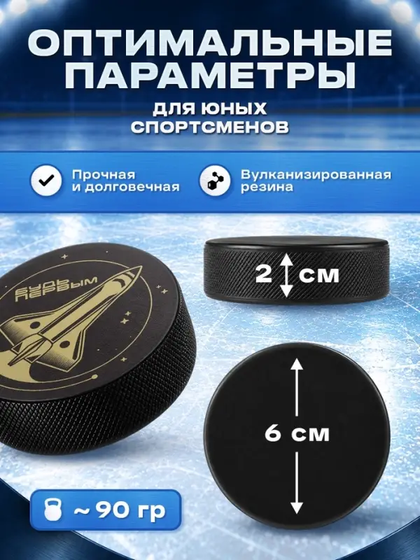 Шайба хоккейная Winter Star, детская, d=6 см