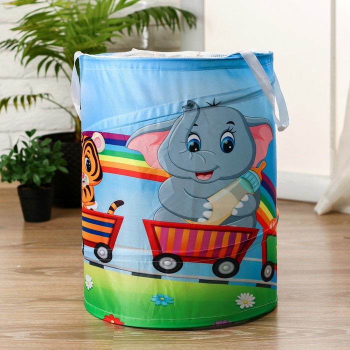 Корзинка для игрушек  Корзинка для игрушек "Паровозик счастья" 35×35×45 см